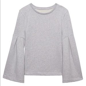 Banana Republic Grey Bell-Sleeve Couture Sweatshirt size XS